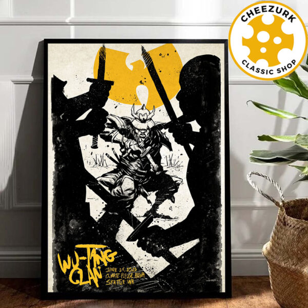 Wu Tang Clan Event Poster At Climate Pledge Arena In Seattle Washington On June 28 2025 Home Decor Poster Canvas