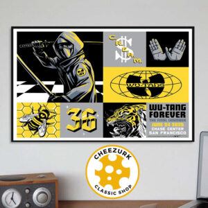 Wu Tang Clan Final Chamber Tour 2025 Tonight Poster At Chase Center In San Francisco On June 24th 2025 Home Decor Poster Canvas