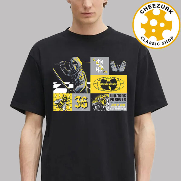 Wu Tang Clan Final Chamber Tour 2025 Tonight Poster At Chase Center In San Francisco On June 24th 2025 Unisex T-Shirt