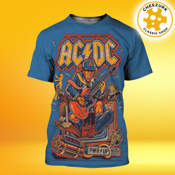 ACDC PWR Up Tour 2025 Event Poster Live At The Olympiastadion In Berlin Germany On June 30 2025 All Over Print Shirt