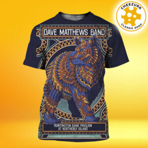 Dave Matthews Band Event Poster Huntington Bank Pavilion At Northerly Island In Chicago IL On June 28 2025 All Over Print Shirt