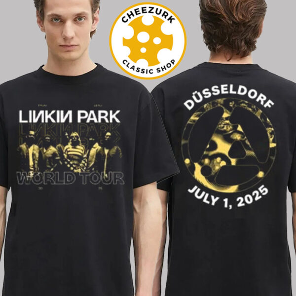 Linkin Park From Zero World Tour 2025 Merch Tee At Dusseldorf In Germany On July 1st 2025 Two Sided Unisex T-Shirt