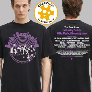 Ozzy Osbourne Back To The Beginning Event Tee The Final Show Lineup At Villa Park In Birmingham On July 5 2025 Two Sided Unisex T-Shirt