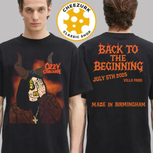 Ozzy Osbourne Event Tee Ozzy Bull The Final Show Lineup At Villa Park In Birmingham On July 5 2025 Two Sided Unisex T-Shirt