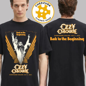 Ozzy Osbourne Event Tee Ozzy Osbourne Shep Fairey The Final Show Lineup At Villa Park In Birmingham On July 5 2025 Two Sided Unisex T-Shirt